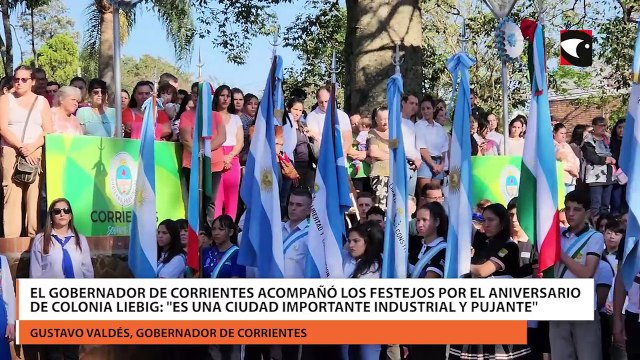 El gobernador de Corrientes acompañó los festejos por el aniversario de Colonia Liebig: Es una ciudad importante industrial y pujante