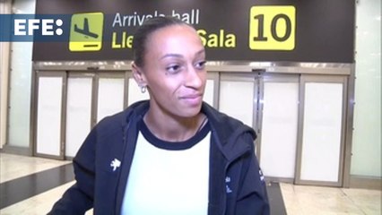 Ana Peleteiro, campeona de Europa de triple salto, llega a Madrid