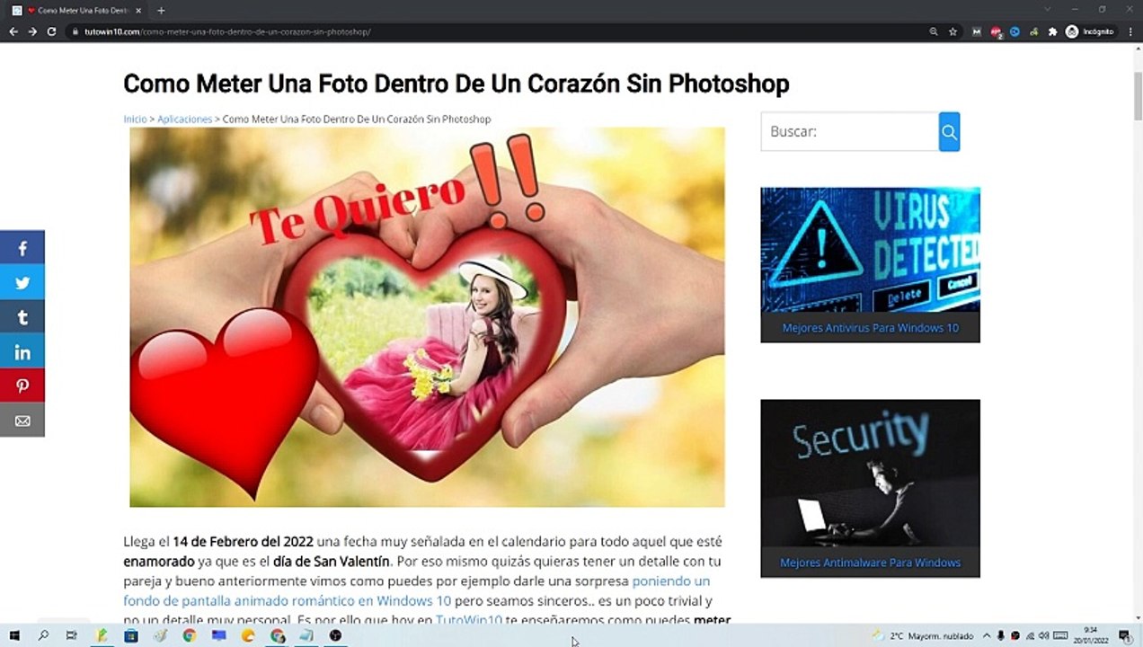❤️ Como METER una FOTO DENTRO de un CORAZÓN SIN...