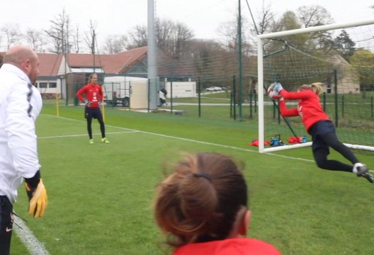 L'entraînement des gardiennes de but