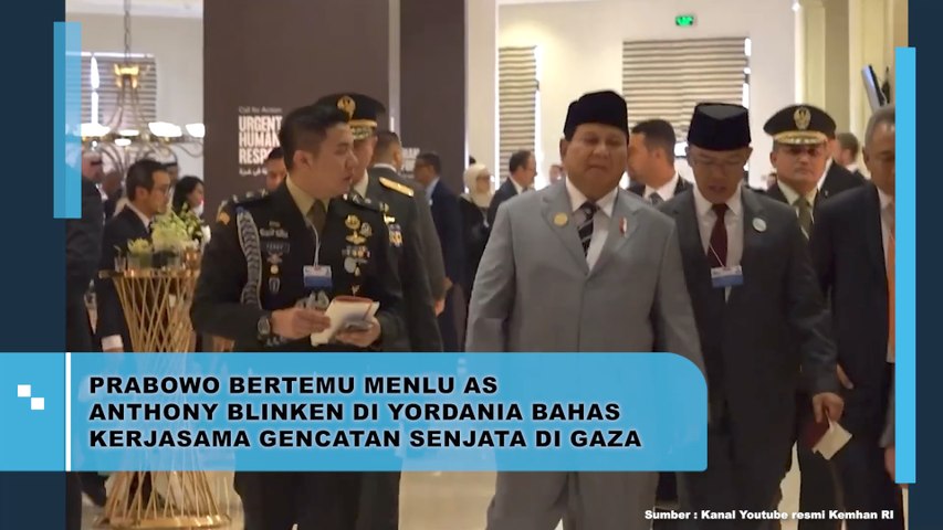 Prabowo Bertemu dengan Menlu AS Anthony Blinken di Yordania Bahas Kerjasama Genjatan Senjata di Gaza