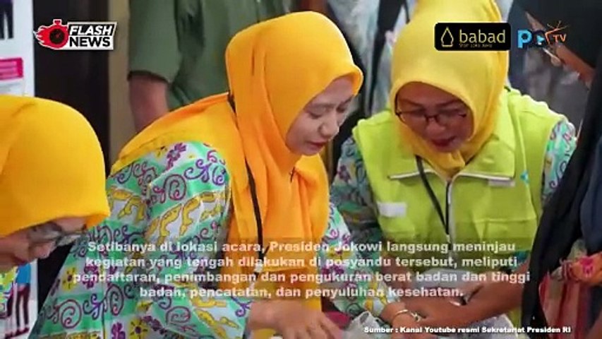 Presiden Jokowi Didampingi Ibu Iriana Widodo Tinjau Gerakan Pencegahan Stunting di Bogor