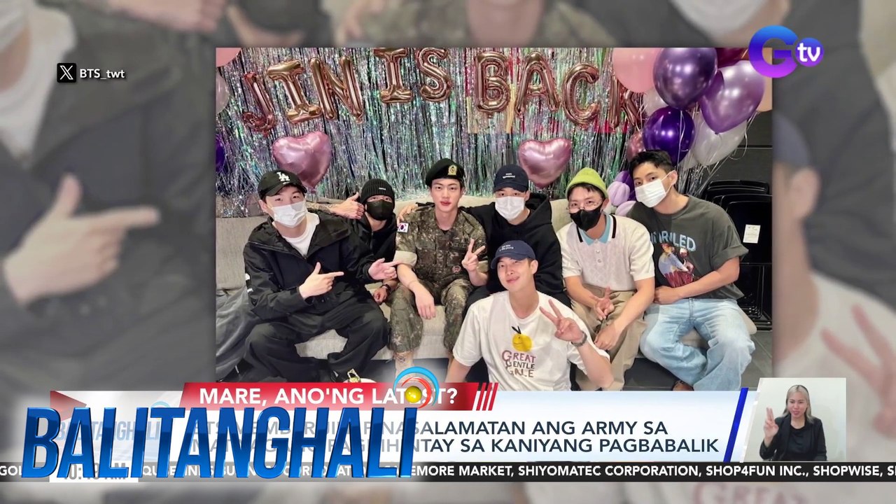 BTS member Jin, pinasalamatan ang army sa matiyagang paghihintay sa kaniyang pagbabalik | Balitanghali