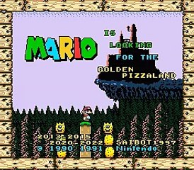 Mario is looking for the Golden Pizzaland online multiplayer - snes