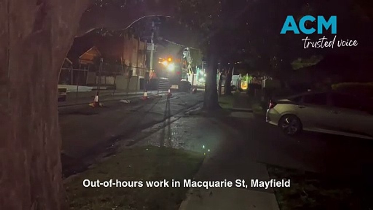 Out-of-hours work in Macquarie Street, Mayfield