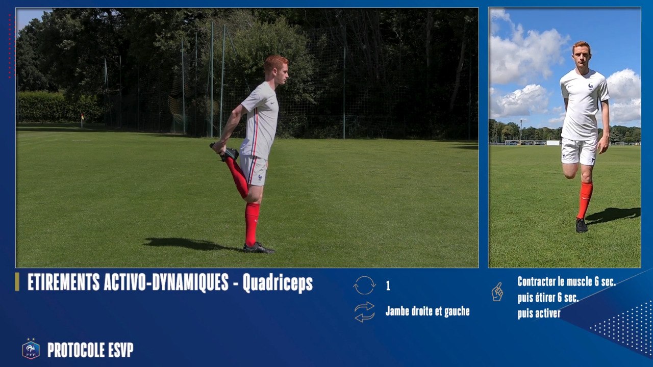 Etirements activo dynamiques  Quadriceps