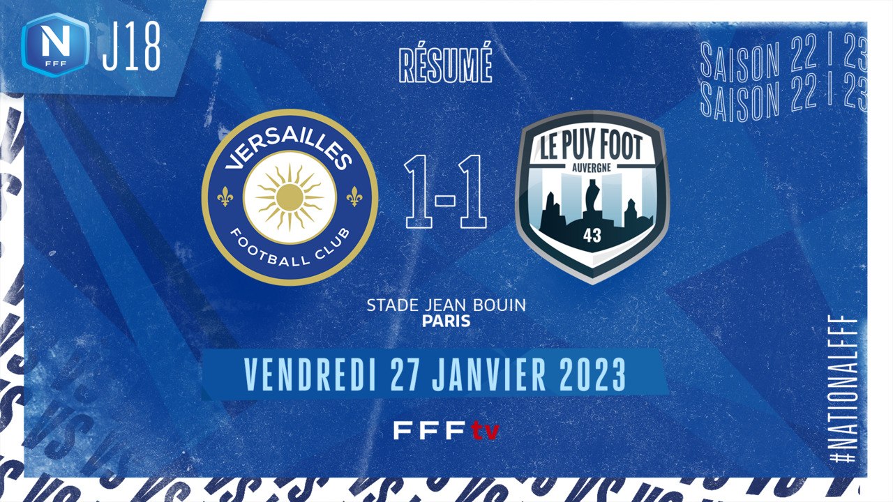 J18 I FC Versailles – Le Puy en Velay F. 43 (1-1)