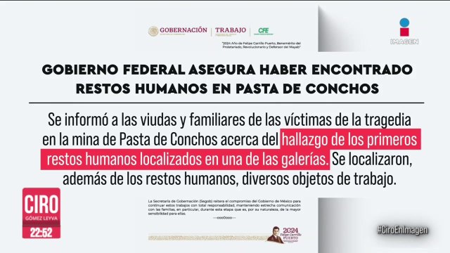 A 18 años de la tragedia, hallan restos humanos en la mina de Pasta de Conchos