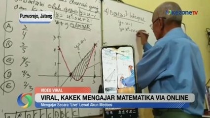 Viral, Kakek Mengajar Matematika via Online, Punya Lebih dari 500 Ribu Pengikut