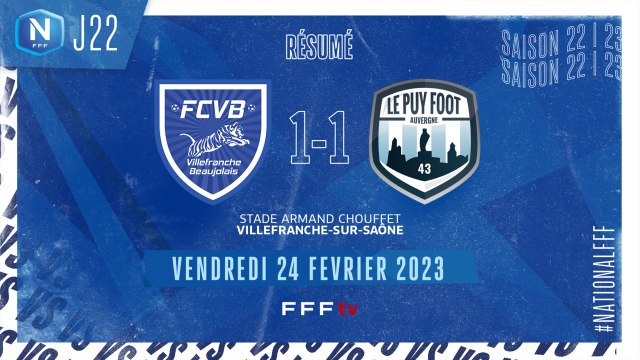 J22 I FC Villefranche B. – Le Puy-en-Velay (1-1)
