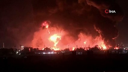 Petrol rafinerisinde büyük yangın: Ortalık cehenneme döndü