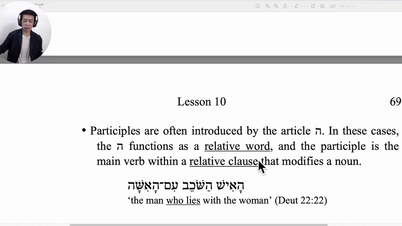 0010 Biblical Hebrew for busy people - Qal Active +Qal  Passive Participle