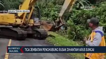 Tiga Jembatan Penghubung Rusak Dihantam Arus Sungai