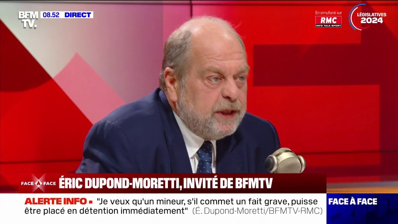Éric Dupond-Moretti sur les électeurs d'Éric Zemmour: "Qu'est-ce qu'ils se disent ? 'On est cocus'"