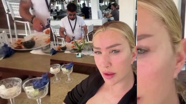 Seda Sayan garsona sinirlendi! Tepemde iş yapıyor