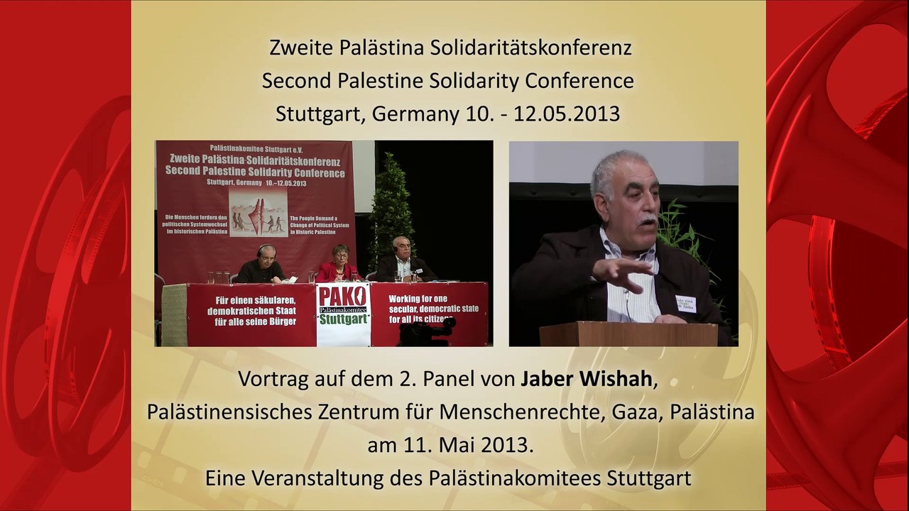 Jaber Wishah am 11. Mai 2023 - 2. Palästina-Solidaritätskonferenz in Stuttgart 2013