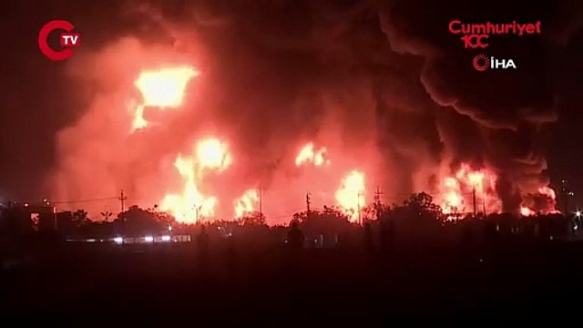 Erbil’de petrol rafinerisinde yangın