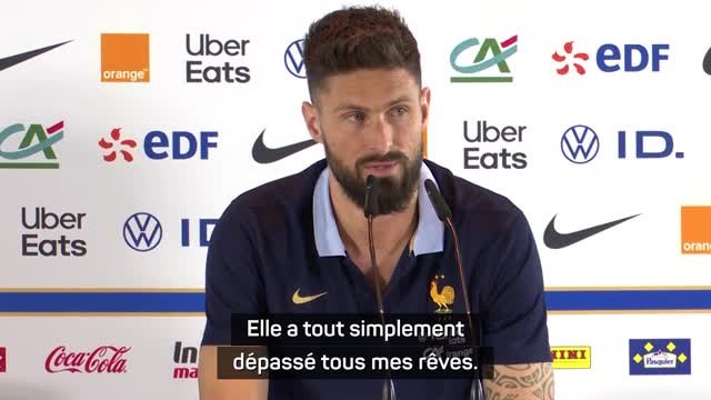 Bleus - Giroud : Ma carrière a tout simplement dépassé tous mes rêves