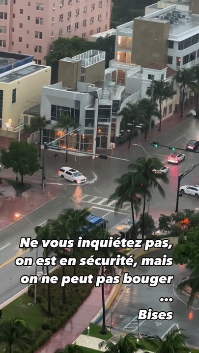 Jean-Luc Reichmann et sa compagne Nathalie Lecoultre coincés à Miami à cause de la météo, comme ils le révèlent sur Instagram.