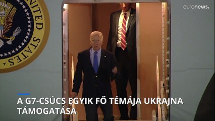 Erőteljesnek nevezte a G7-re érkező amerikai elnök Ukrajna jövőbeli támogatását