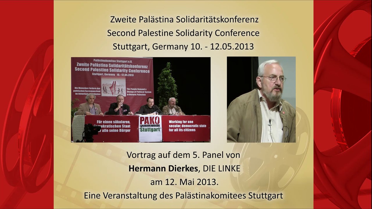 Hermann Dierkes am 11. Mai 2013 - 2. Palästina-Solidaritätskonferenz in Stuttgart