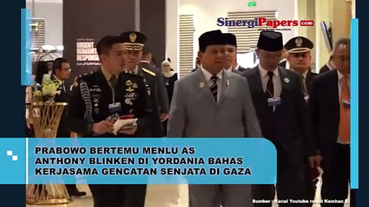 Prabowo Bertemu Menlu AS Anthony Blinken Di Yordania Bahas Kerjasama Gencatan Senjata Di Gaza