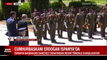 Cumhurbaşkanı Erdoğan İspanya'da! Pedro Sanchez tarafından törenle karşılandı