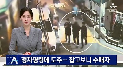 정차명령에 도주…잡고보니 수배자