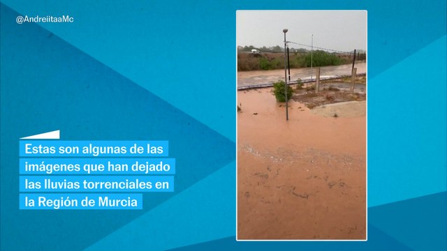 Las lluvias torrenciales dejan muchas calles inundadas en Murcia