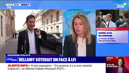 François-Xavier Bellamy votera "bien sûr" pour l'extrême droite face à la gauche au second tour