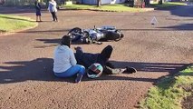 Motociclista fica ferido após colisão no Jardim Clarito, em Cascavel
