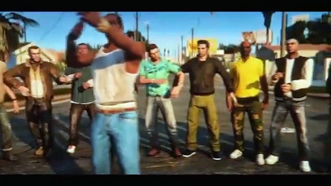 All_GTA_Characters_Meetup_In_Grove_Street!(360p)