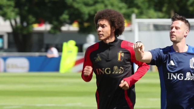 Euro 2024 : entraînement des Diables Rouges à Freiberg