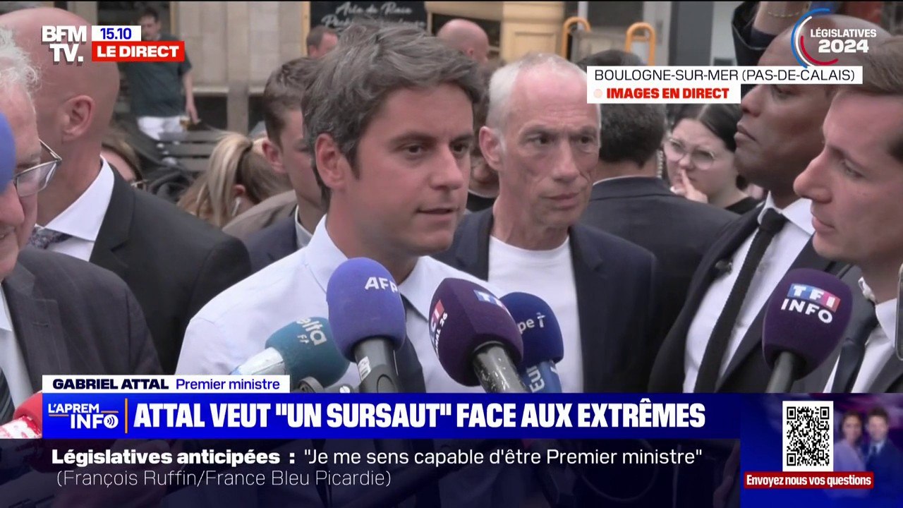 Législatives: Gabriel Attal appelle à la mobilisation pour créer "un sursaut électoral" et éviter que "les extrêmes puissent gouverner le pays"