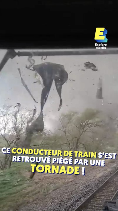Ce conducteur de train s'est retrouvé piégé par une tornade
