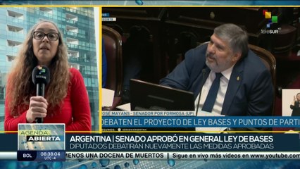 ¡Con mínima diferencia! Senado argentino aprueba Ley de Bases