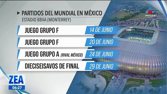 Mundial 2026: Partidos en el Estadio Azteca, Estadio BBVA y Estadio Akron