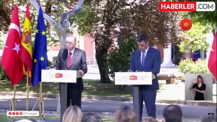 İspanyol muhabirin sorusu Cumhurbaşkanı Erdoğan'ı sinirlendirdi: Başını sallama, bak ben sallamıyorum