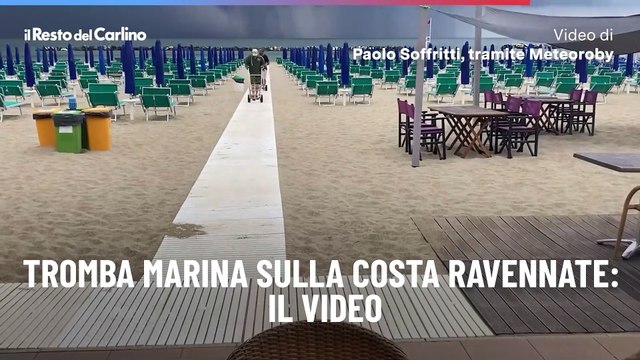Tromba marina sulla costa Ravennate: il video
