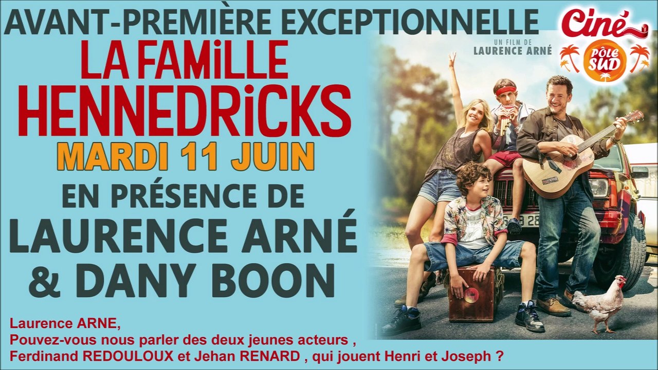 Cinéma : Interview de Laurence ARNE & Dany BOON pour le film "LA FAMILLE HENNEDRICKS" , 11/06/2024
