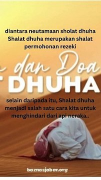 diantara keutamaan sholat dhuha Shalat dhuha merupakan shalat permohonan rezeki