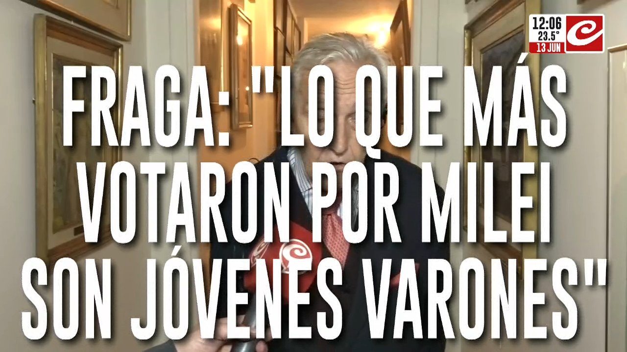 Rosendo Fraga: "Hay una radicalización de los varones jóvenes que no miran al pasado"