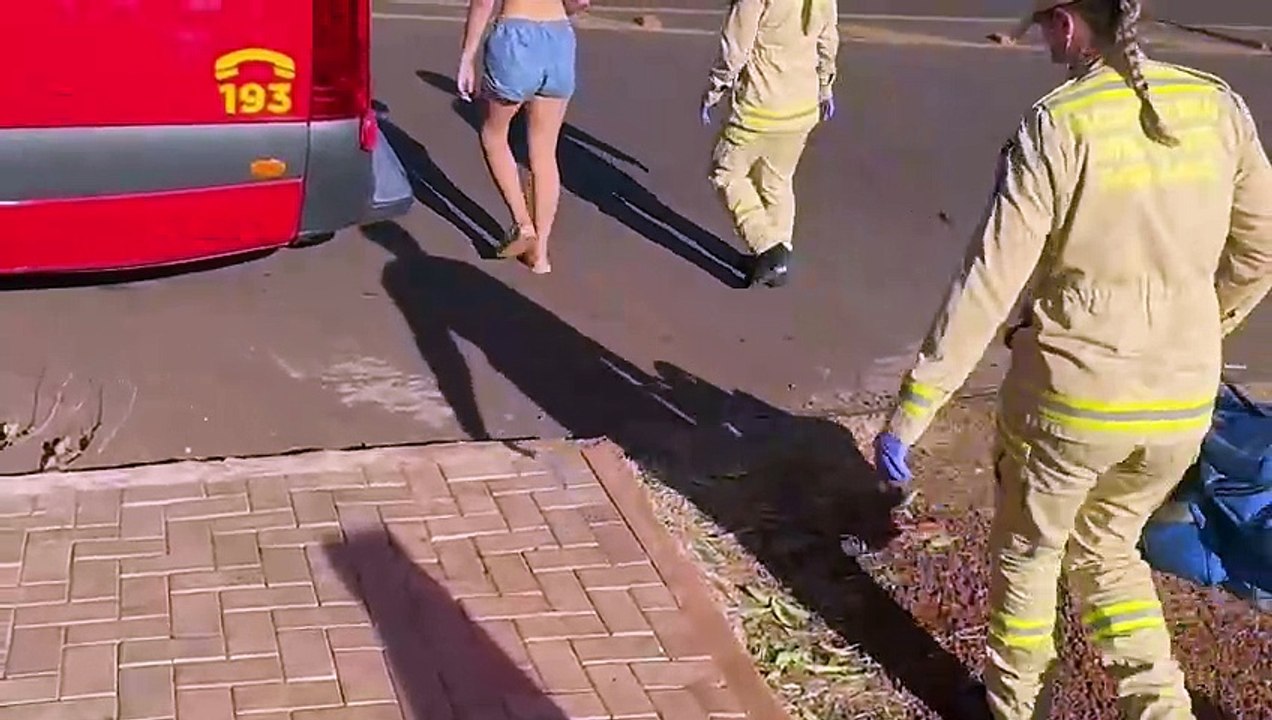 Adolescente com ferimentos no rosto é socorrida pelo Siate no Interlagos