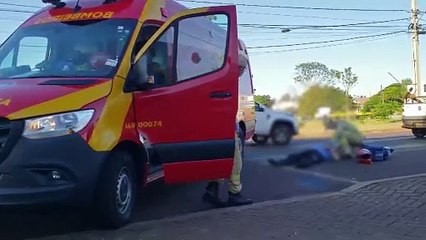 Motociclista fica ferido em acidente de trânsito no Esmeralda