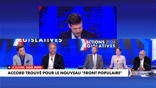 Les invités du plateau donnent tour à tour un adjectif pour qualifier l'accord du nouveau «Front populaire» scellé