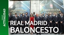 El Real Madrid celebra su victoria en la Liga de baloncesto con la presencia de la Comunidad y el Ayuntamiento