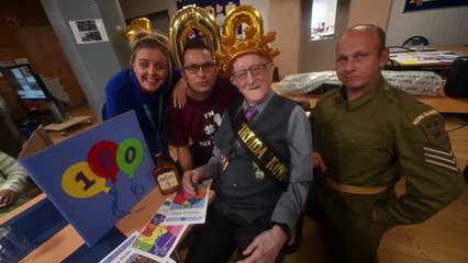 Meet Bert who still likes to party at 100 years old.