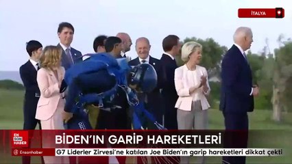 Descargar video: G7 Liderler Zirvesi'ne katılan Joe Biden'ın garip hareketleri dikkat çekti