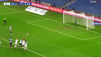 Le Havre AC ouvre logiquement le score sur un penalty de Inès Benyahia !