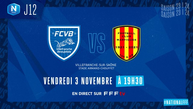J12 | FC Villefranche B. – FC Martigues (0-1)